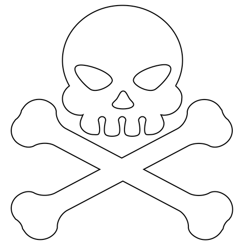 Skull And Crossbones Coloring Page